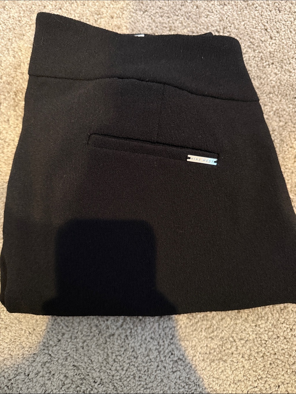 Nine West Black High-Waist Tie-Front Women's Shorts - Picture 3 of 4